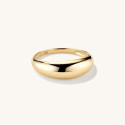 Mejuri Thin Dome Ring 14k gold  Size 7(64)19
