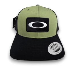 Oakley Original Patch Trucker Snap Back Cap Hat Black/Fern One Size