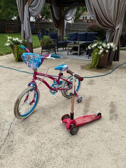 Mischief girls bicycle and Micro Mini scooter