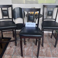 3 solid wood Bar Chairs