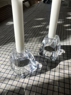 Multi-use glass candle holders