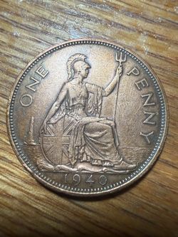 1940 Great Britain George VI 1 Penny Coin – Bronze