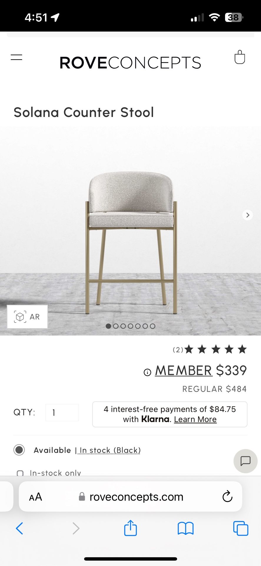 3 Total - Almost New Rove brand Solana Counter Stool for Sale in Phoenix,  AZ - OfferUp