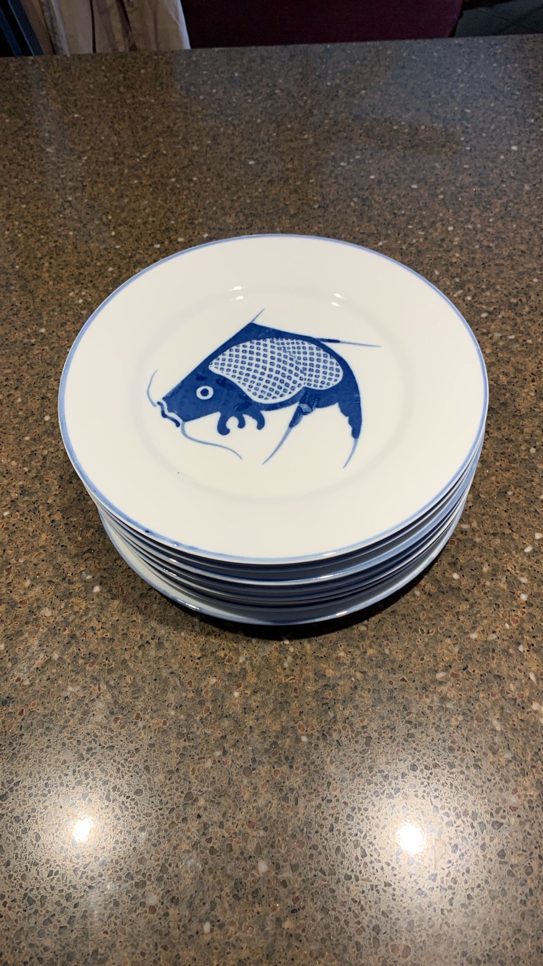 Chinese Koi Dinner Plates Set Of 8