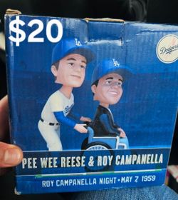 Pee Wee Reese And Roy Campanella Los Angeles Dodgers Bobblehead, New