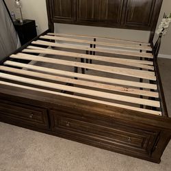 King size bed and dresser