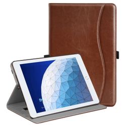 Ztotop Case for iPad Air 3rd Generation 2019/iPad Pro 10.5 Inch 2017, Premium PU Leather Business Folding Stand Folio Cover for iPad Air 3 Gen, Brown