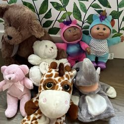 Stuffies. Teddy Bears. Puppets. Cabbage Patch Kids. 