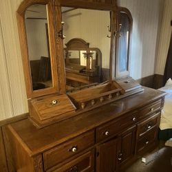 Solid Headboard And Dresser