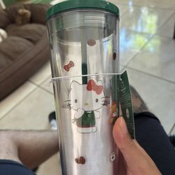 Starbucks X Hello Kitty Large Clear Tumbler