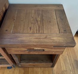 This End Up Wood End Table Nightstand With Drawer
