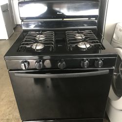 Kenmore Stainless With Black Gas Stove 