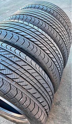 235/60/18 Continetal vendo un set de llantas usadas excelente condiciones de vida las 4 ✅🤩I am selling a set of used tires, all 4 in excellent living