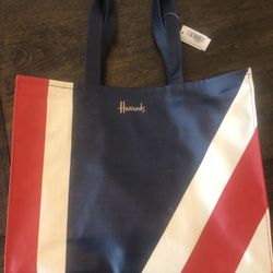 NWT - Harrods Of London Tote - Union Jack Large Bag