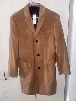 J crew men 36R Camel Wool Overcoat with Tags