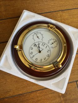 Vintage Hampton Nautical Porthole Weather Station - Mint Condition