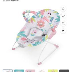 Bright Starts Flamingo Vibes Vibrating Baby Bouncer