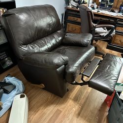 Brown Leather Recliner Chair