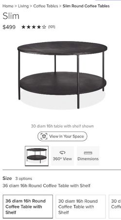Coffee Table - Room & Board - 36" x 16" 