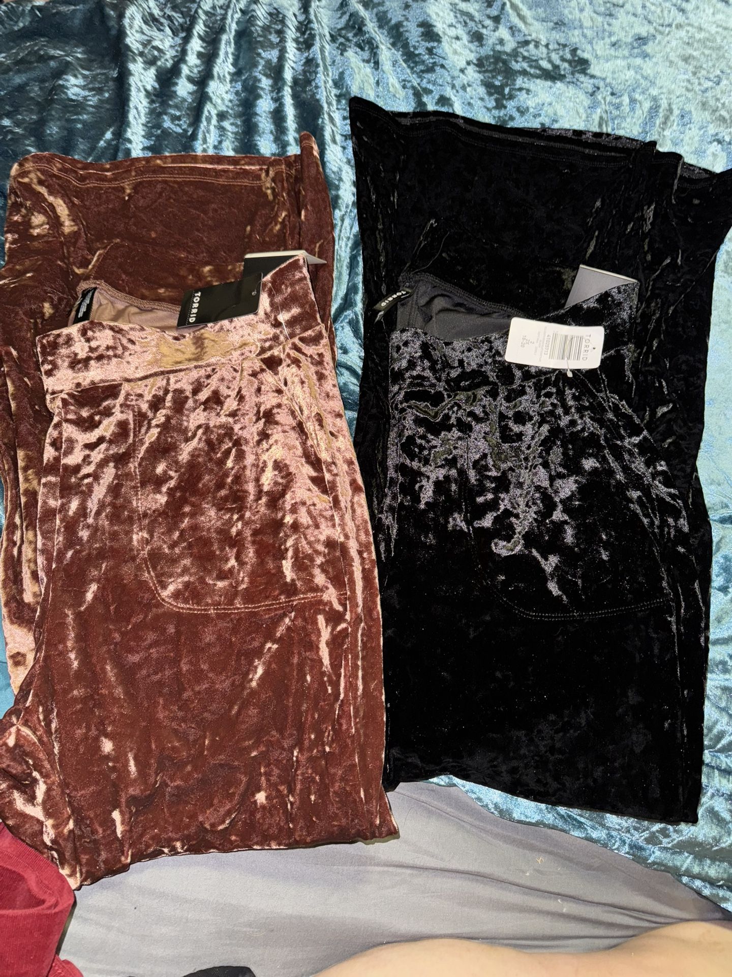 Crush velvet pants size 2X $10