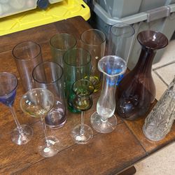 Cocktail Glasses And Vases $35