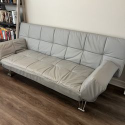 Futon - Grey, In Guest Room, Seldom Used
