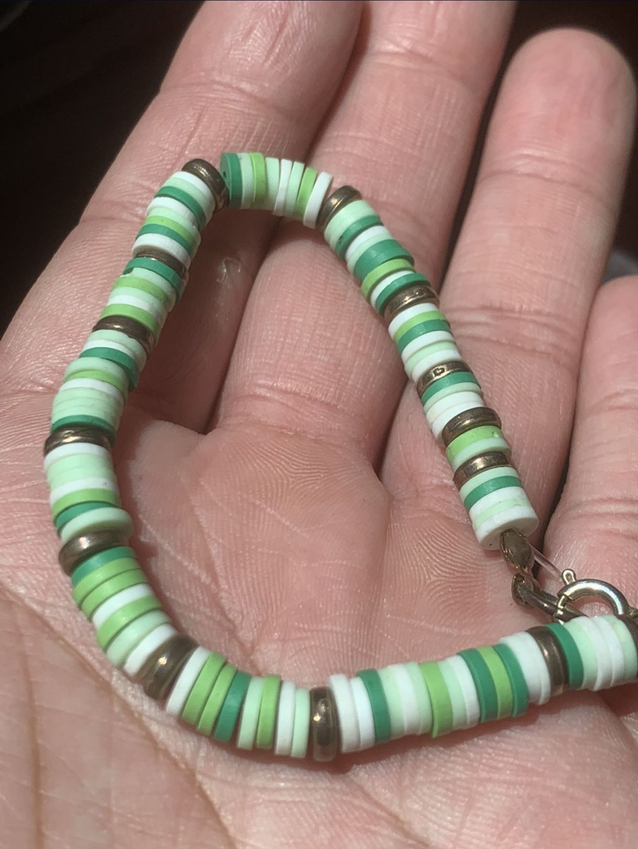 Green Bead Bracelet