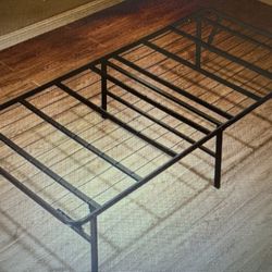 Mainstays 14” High Profile Foldable Steel Twin XL Platform Bed Frame, Black