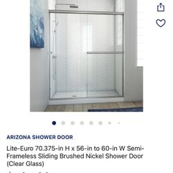 Shower Door 55"to 60" Wide X 70"