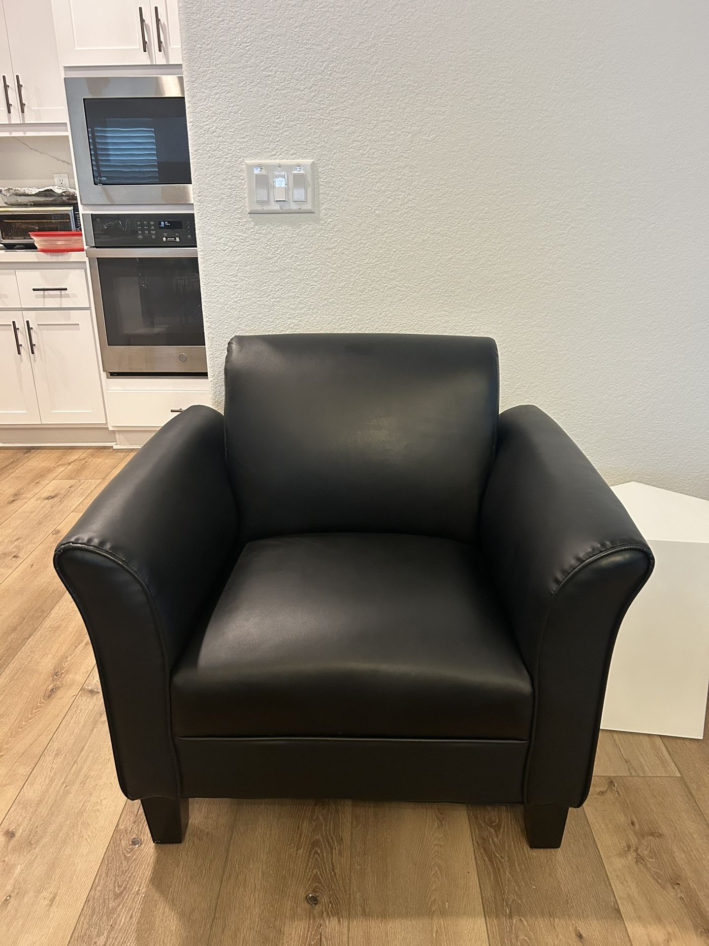 Single Cushion Leather Couch