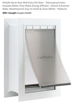 PetSafe Never Rust Wall Entry Pet Door - Telescoping Frame - Insulates Better Than Metal, Energy Efficient - Interior & Exterior Walls, Weatherproof, 