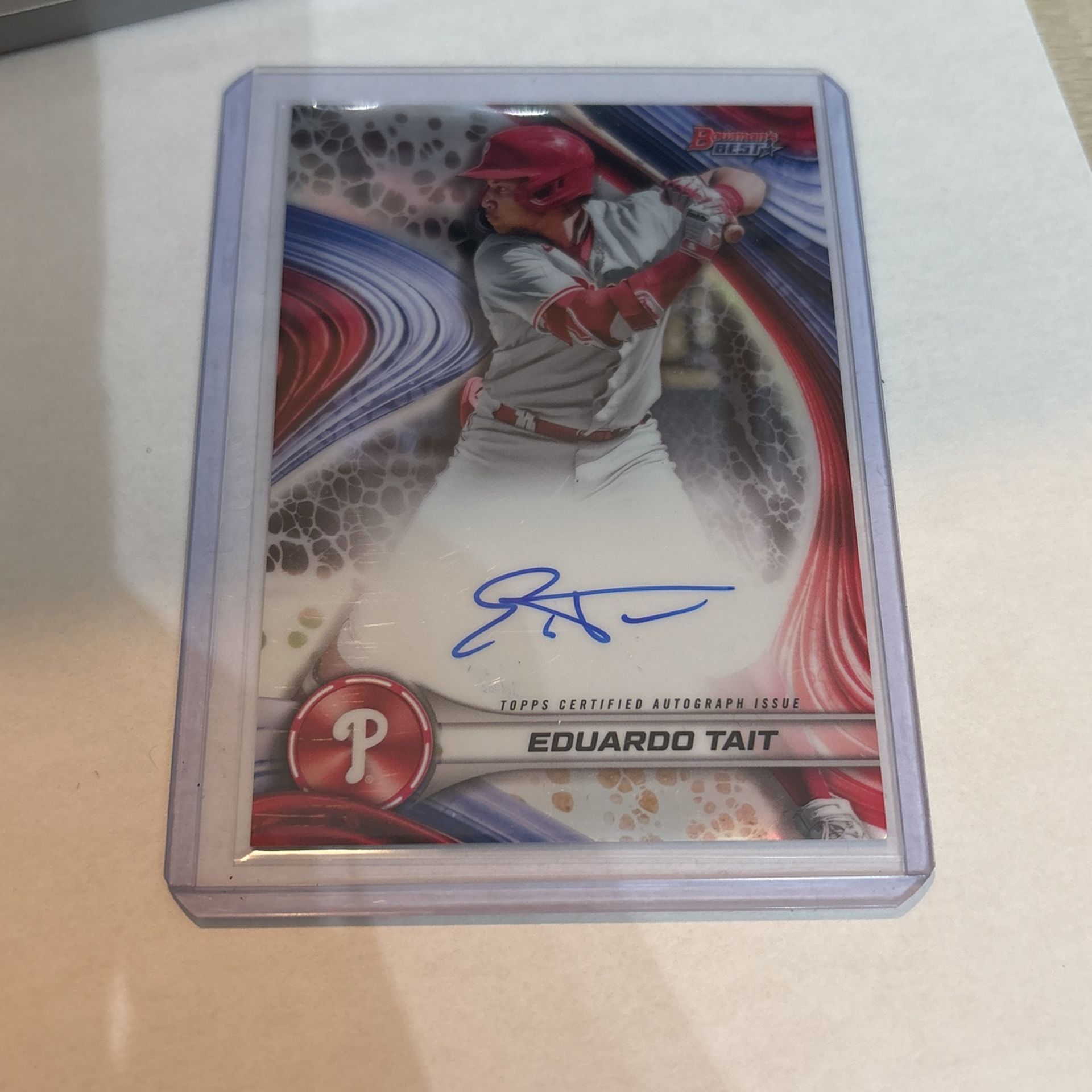 2024 Bowmans Best Eduardo Tait Auto Phillies On-Card!