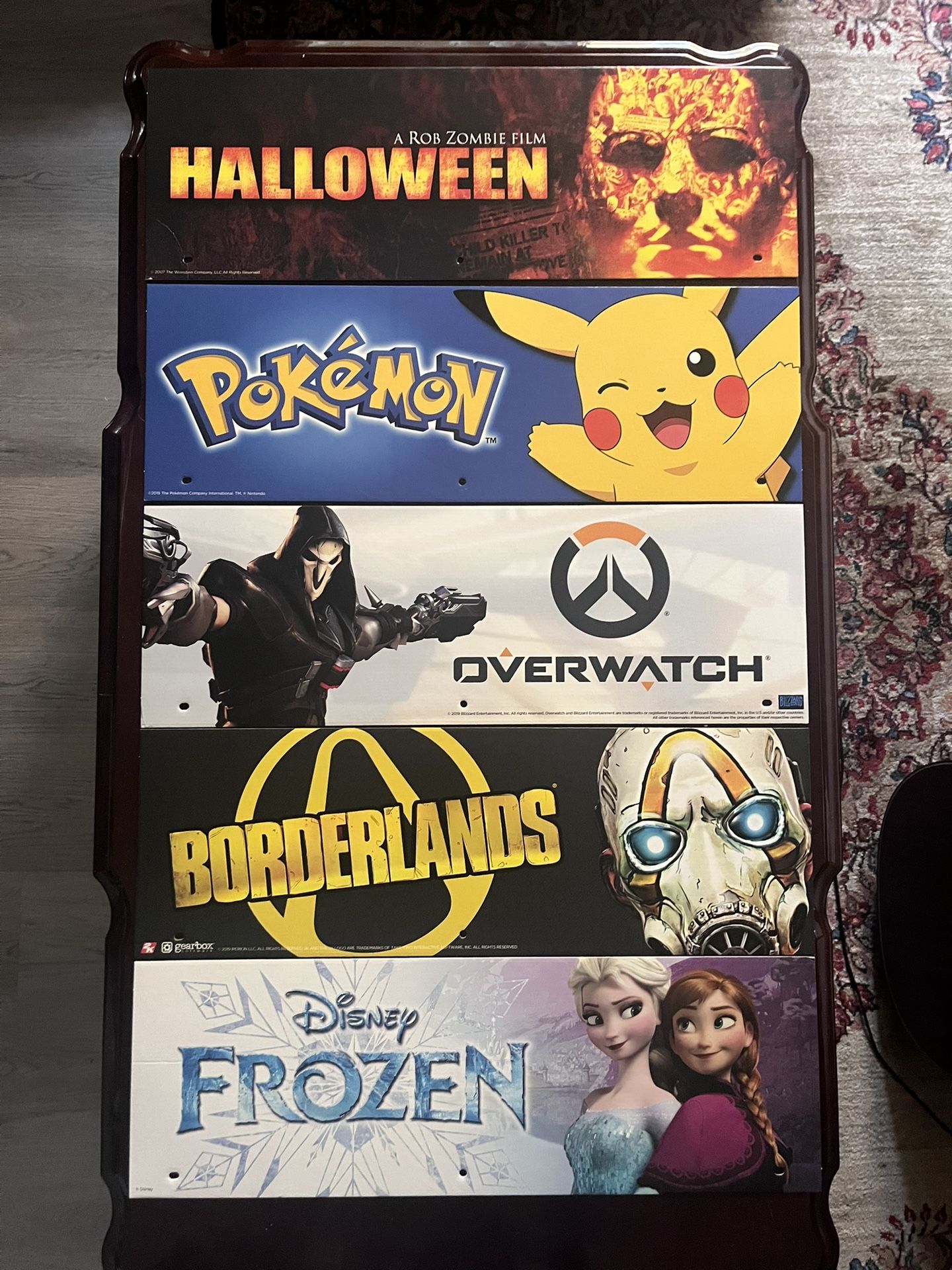 Spirit Halloween 2019 Endcap Display Sign Lot of 5 (Halloween, Pokemon) RARE