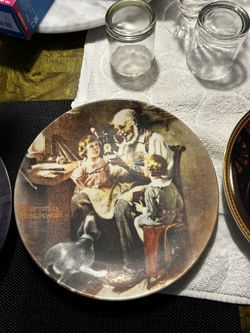 3 Norman Rockwell Decorative Plates