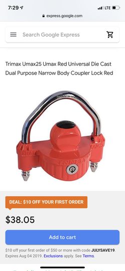 Trimax Umax25 dual coupler lock