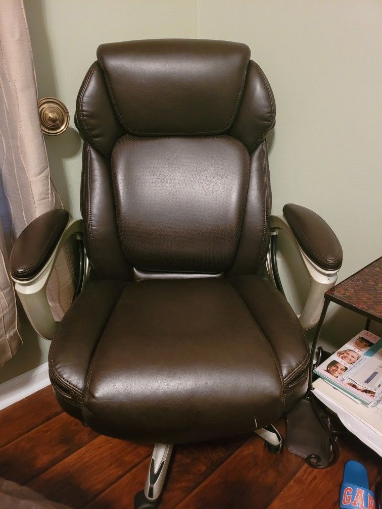 Lazy Boy Brown Leather Office Chair