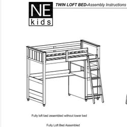 NE Kids Twin loft Bed