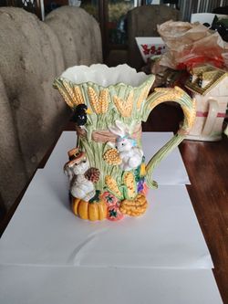 Vintage Easter bunny pitcher