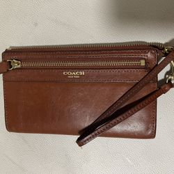 Coach Leather Wristlet