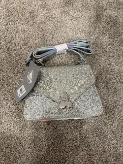 Disney silver glitter purse