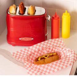 2 Slot Hot Dog & Bun Toaster With Mini Tongs $20