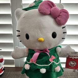 white christmas dresses Sanrio Hello Kitty Plush Keychain main image 1