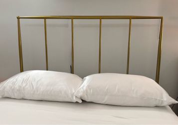 Pottery Barn Teen FULL brushed brass metal bed frame