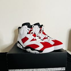 Men Size 12.5  Air Jordan 6 Retro OG 'Carmine' 2021  