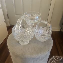 4 Piece Set Miscellaneous Container Crystal Design