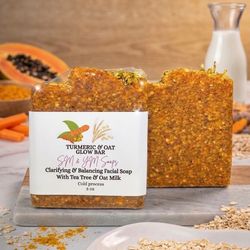 🏷️ ACNE-CLEAR & TURMERIC GLOW handmade soap/Jabon Anti-Acné e Iluminador