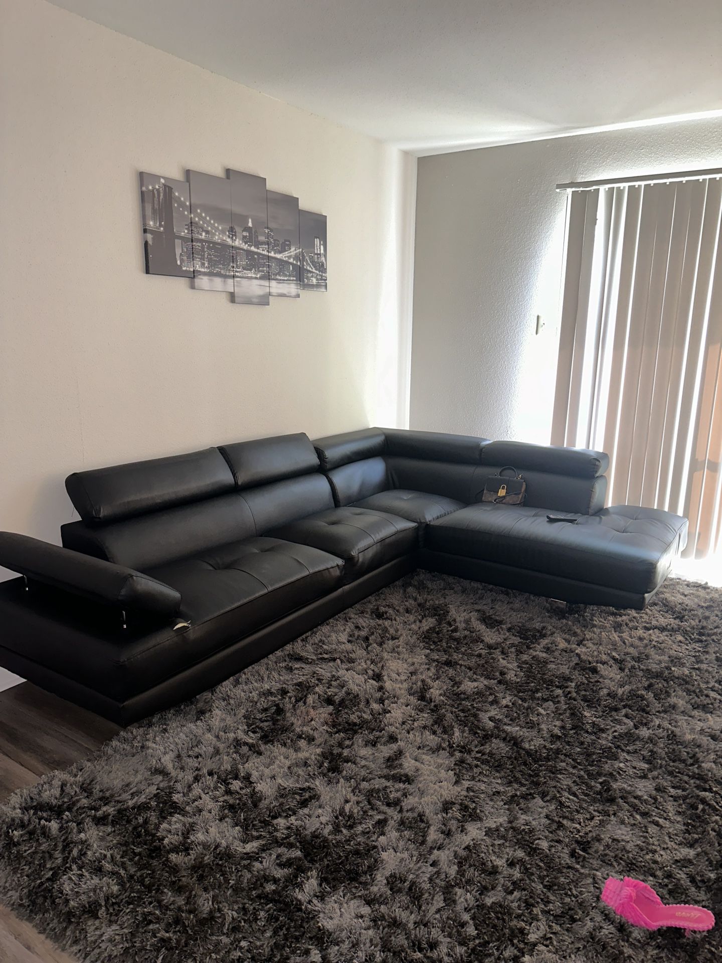Modern Leather Sectional Couch NEED TO GO ASAP