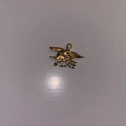 Angel Wings Holding Trident Gold Pendant Urn