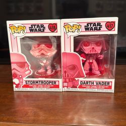 Darth Vader And Stormtrooper Valentines Day Edition Funko Pops