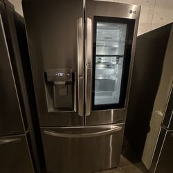 LG 3 Door Stainless Steel Refrigerator Instaview With Craft Ice 